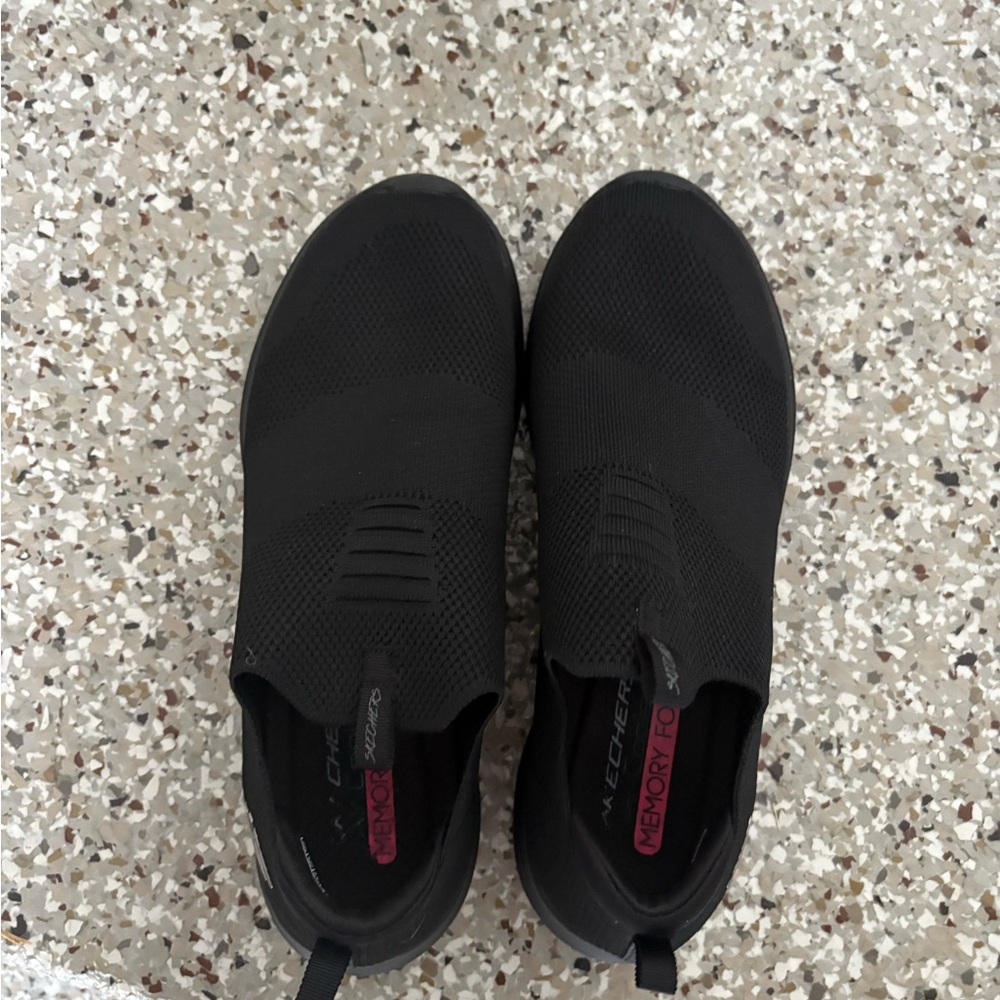 Skechers Black Slip-On Sneakers